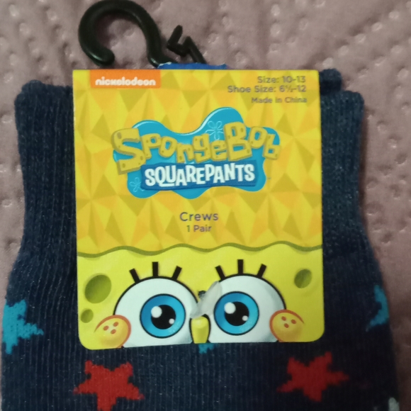 New Mens Nickelodeon Spongebob Patrick Crew Socks - Picture 6 of 7